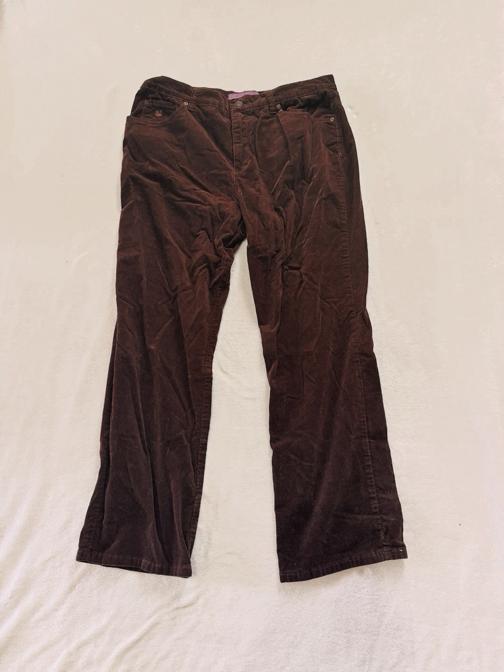 Gloria Vanderbilt Chocolate Brown Corduroy Bootcut Pants